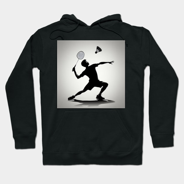 Badminton Player Hoodie by Print Forge